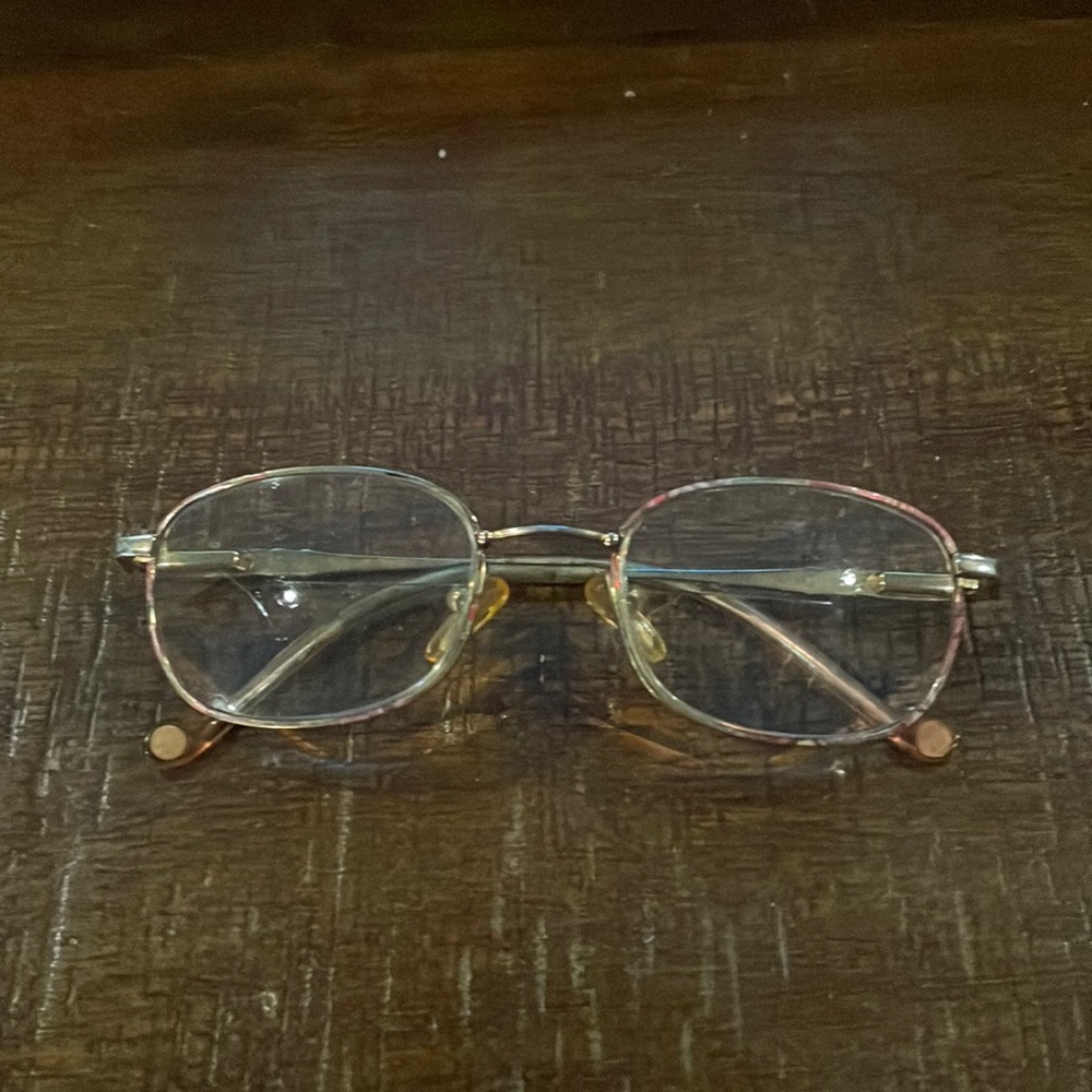 Mickey Mouse pink/rose gold colored kids eyeglasses. Full rim. No known size